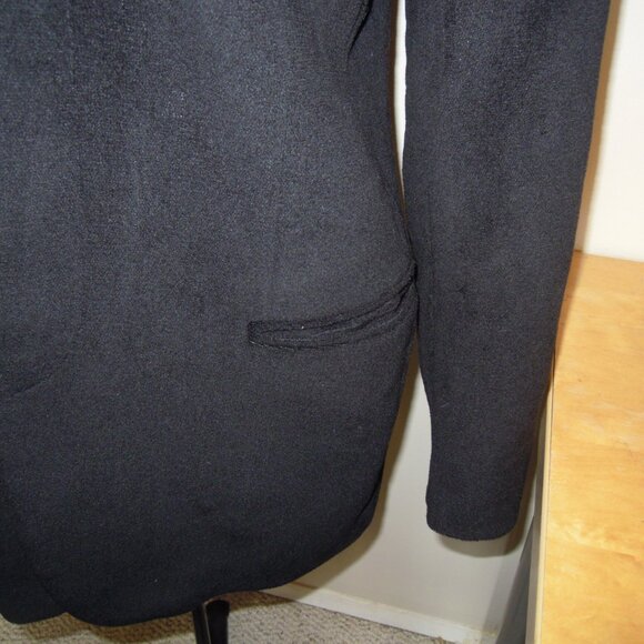 Emporio Giorgio Armani Vintage Black Blazer Jacket Hoodie Unisex Italy Sz 48 - Picture 3 of 11
